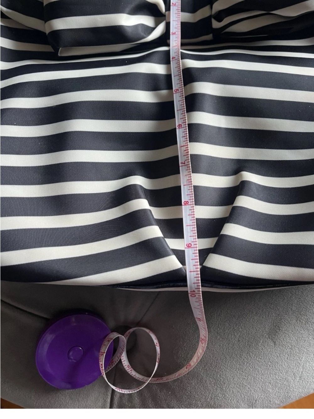 kate spade Black & White Striped Bow Handbag/Tote - Picture 13 of 16